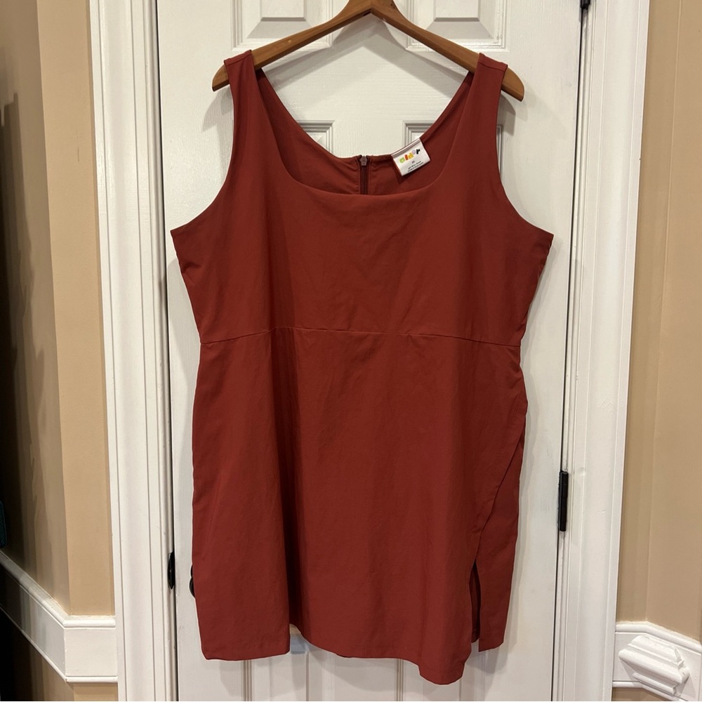 Rust Red Sleeveless Mini Dress